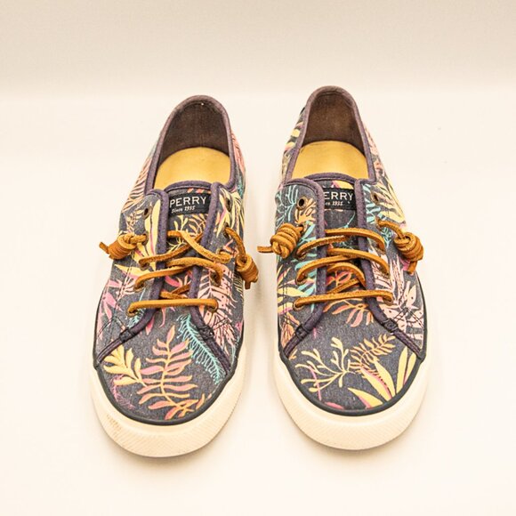 Sperry Canvas Floral print Boat Shoes Womens Size 8.5 - Picture 1 of 5